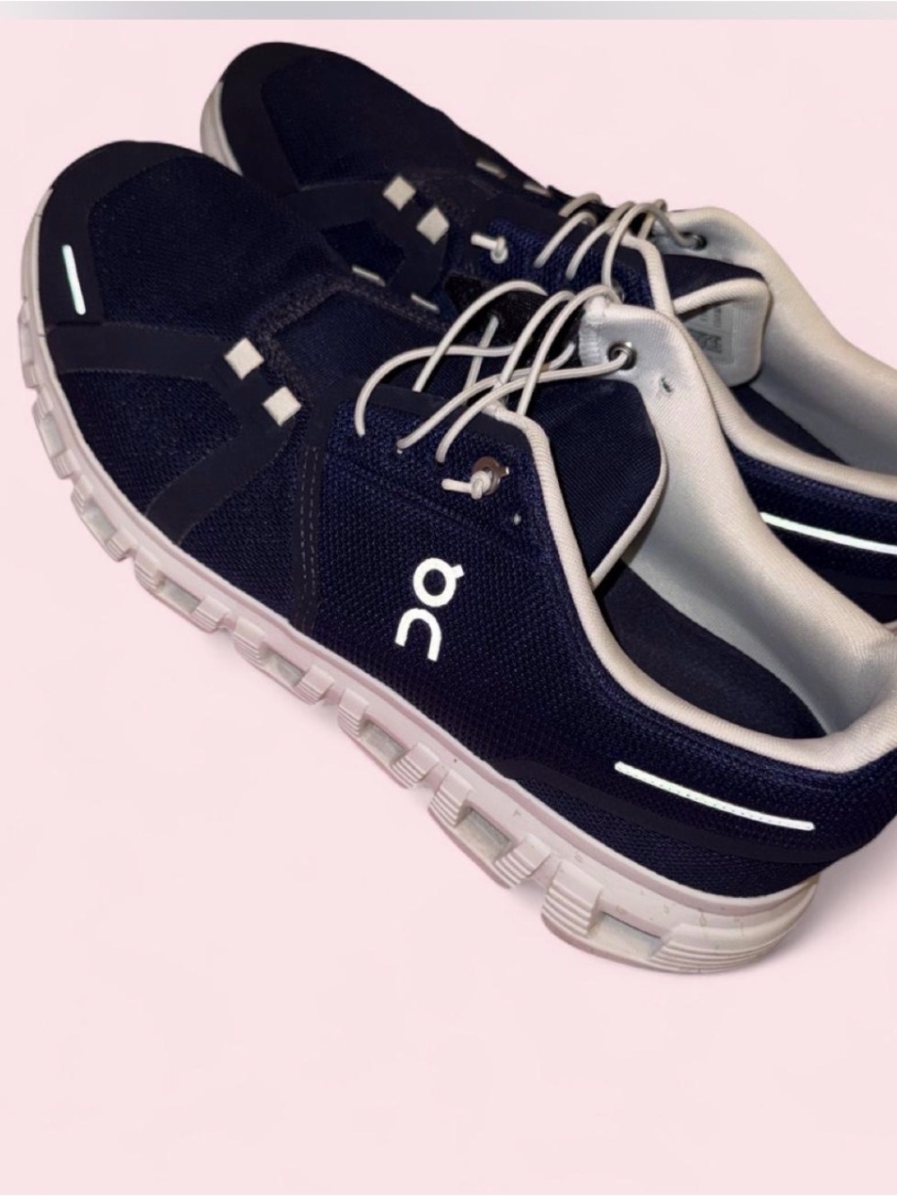 On Running Men's Navy and White Athletic Sneakers